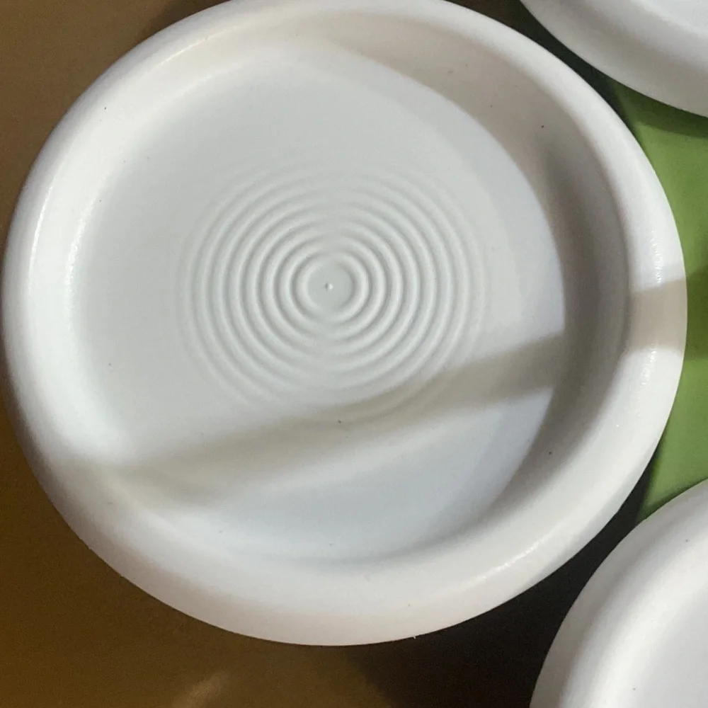 Tupperware Green and White condiments server.